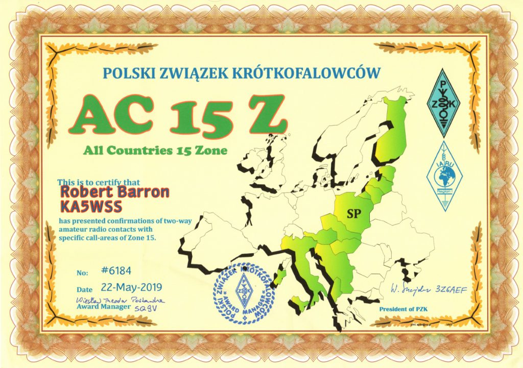 All Countries 15 Zone Award